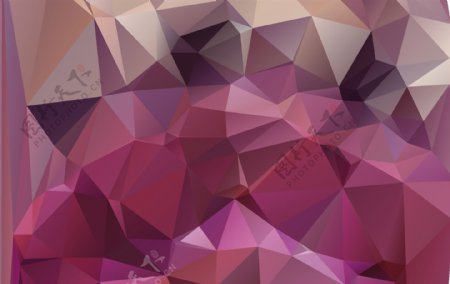 紫色立体多边形卡通矢量素材