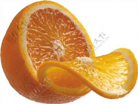 水果柠檬橘子橙子切开