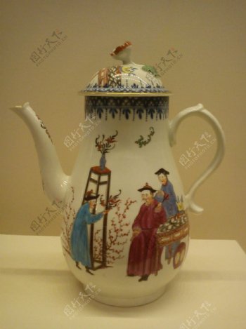 中国人物咖啡壶