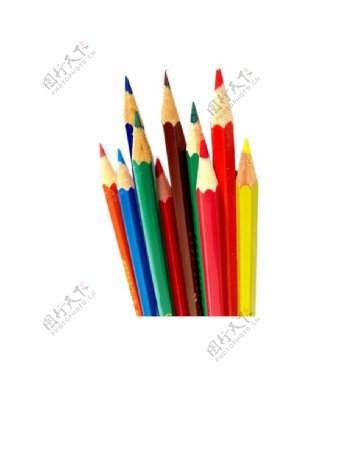 五彩铅笔节日元素图