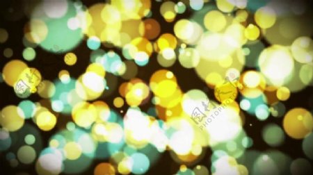 黄绿光团闪烁光效视频素材