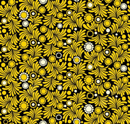 黄色花朵矢量素材