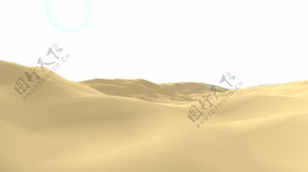 浅黄色沙漠背景免抠png透明素材