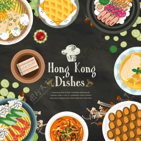 美味的中式餐饮插画