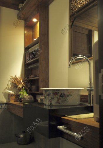 精致风室内设计洗手间台面效果图JPG源文件