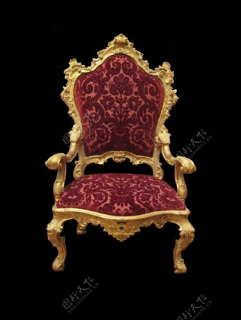 红色欧式椅子免抠png透明素材