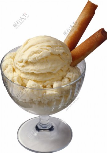 白色冰淇淋免抠png透明图层素材