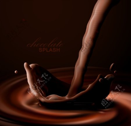 动感液态巧克力矢量素材