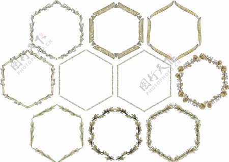 六边形蜜蜂矢量装饰素材