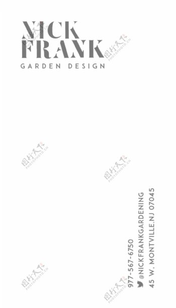 绿色叶子国外创意名片卡片设计