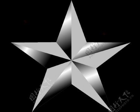 五角星银器免抠png透明图层素材