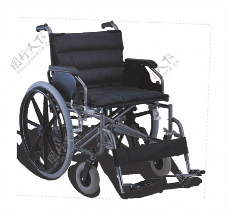 黑色轮椅免抠png透明图层素材