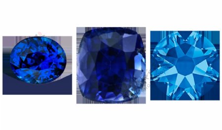 幽蓝宝石免抠png透明图层素材