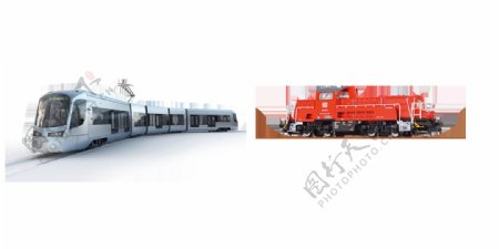 两种火车免抠png透明图层素材