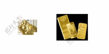 金砖金块黄金免抠png透明图层素材
