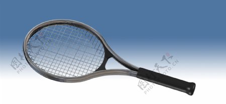 黑色网球拍免抠png透明图层素材