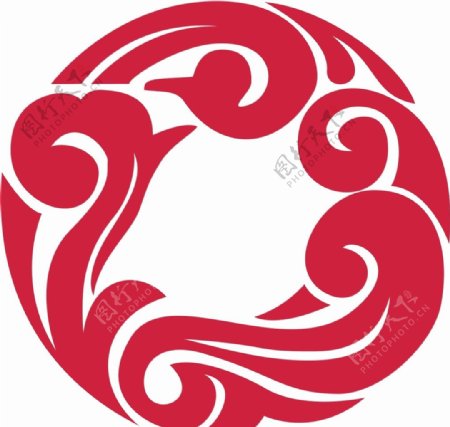 圆形祥云logo