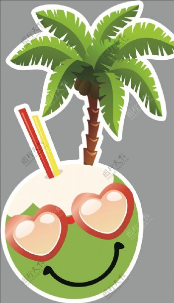 椰子椰树卡通