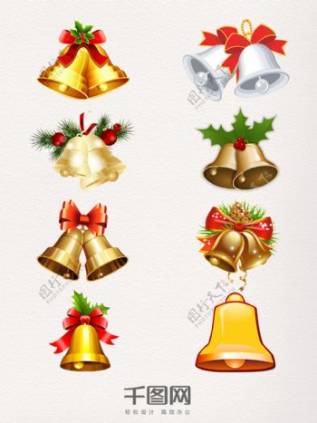 圣诞节可爱铃铛装饰素材