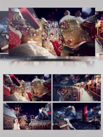 雪夜庆祝圣诞视频素材