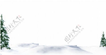 圣诞雪地雪景PNG素材合集