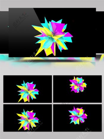 彩色折纸花朵视频素材