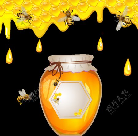 蜂蜜透明素材