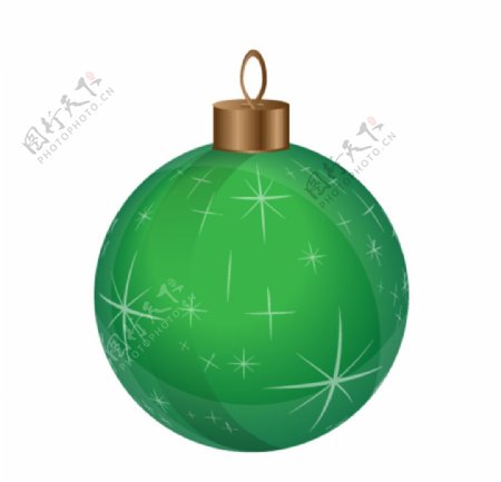 圣诞节饰品玻璃彩球AI失量插画