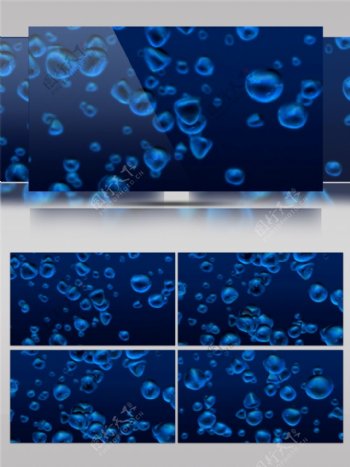 蓝色水泡泡高清视频素材