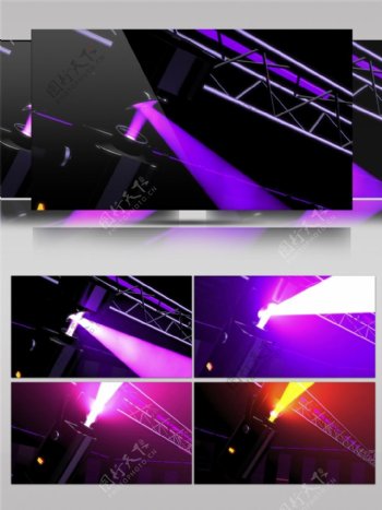 紫色投影光束视频素材