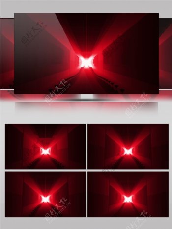 红光星际隧道视频素材