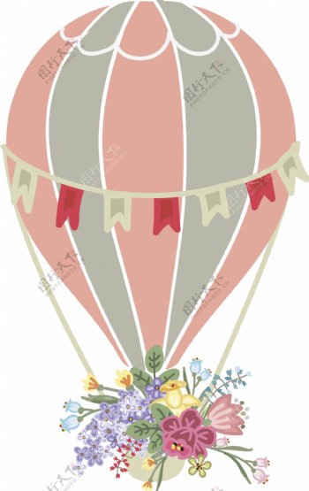 热气球鲜花婚礼装饰素材