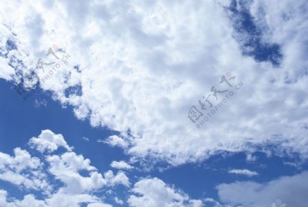 蓝天白云天空中的云彩云朵