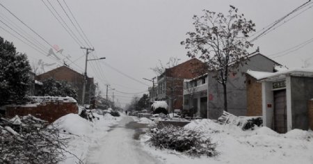 乡村雪景