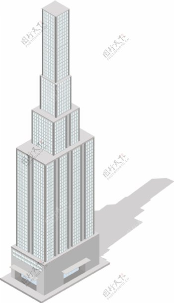 时尚商业高楼建筑插画