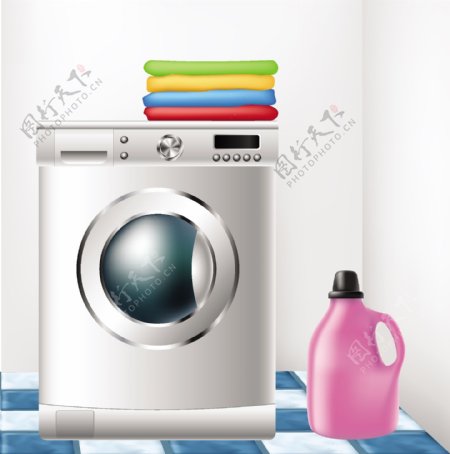 洗衣工具矢量元素
