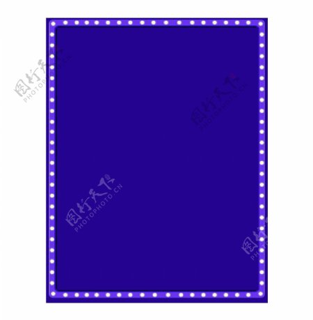 紫色白点装饰框png元素