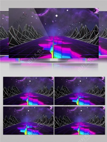 紫色星光隧道视频素材
