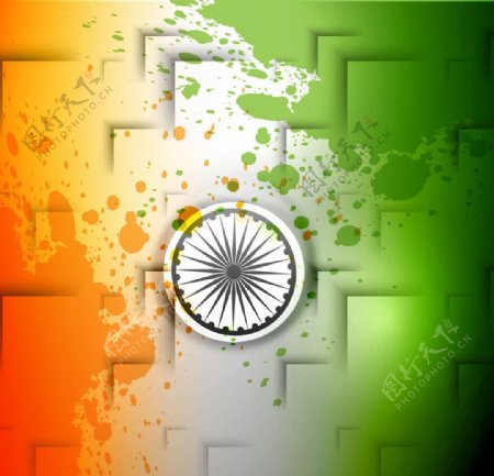 现代印度国旗背景