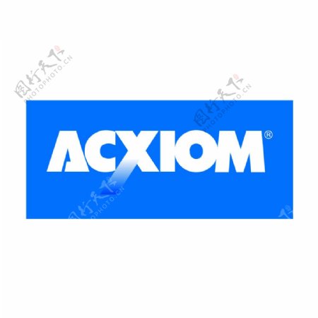 ACXIOM公司蓝色A字母LOGO设计
