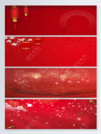红色灯笼新年背景图