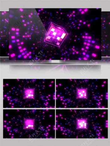 紫色激光方块动态视频素材