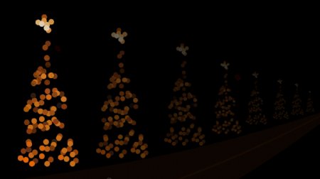 圣诞树黑夜的灯光