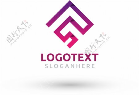 互联网用途标识logo紫色迷宫造型