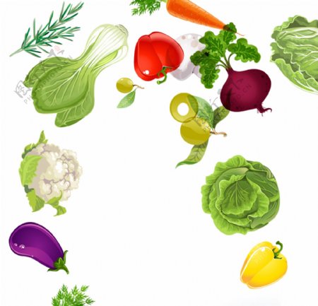 卡通蔬菜装饰元素