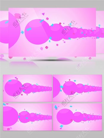 粉色球体组合动态视频素材