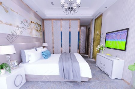现代简约家装卧室效果图