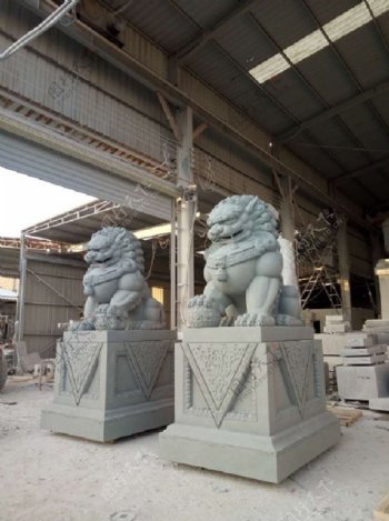 石雕狮子北京狮彩球狮子