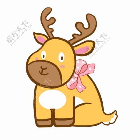 圣诞节可爱卡通麋鹿