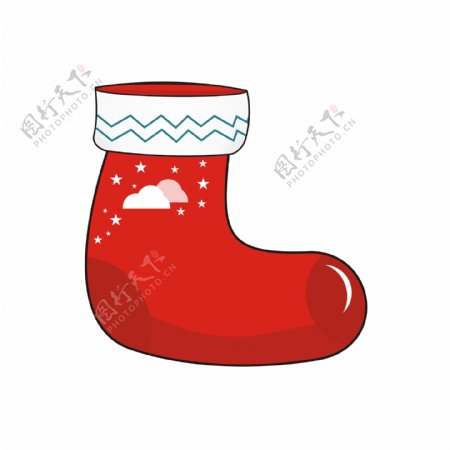 圣诞节元素袜子红色卡通装饰祙子